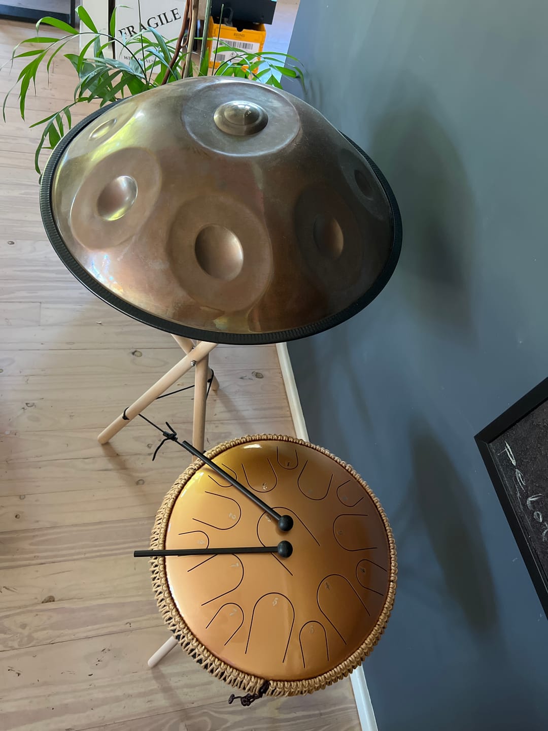 Customer photo review of Hluru Steel Tongue Drum 14" 15-Note D Major