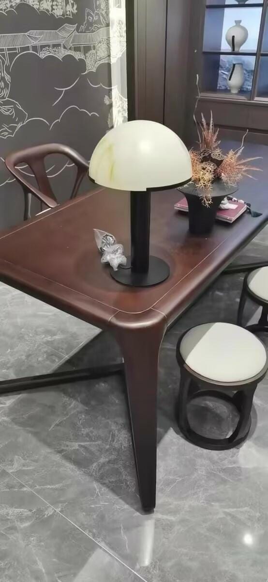 Customer photo review of Prong Set Alabaster Table Lamp, Gold or Black Base, 50 cm