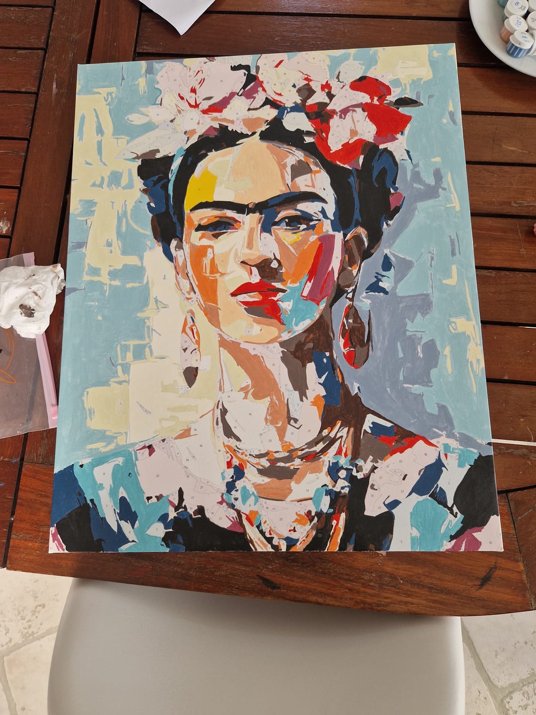 Customer photo review of Expressive Frida | Paint by Number