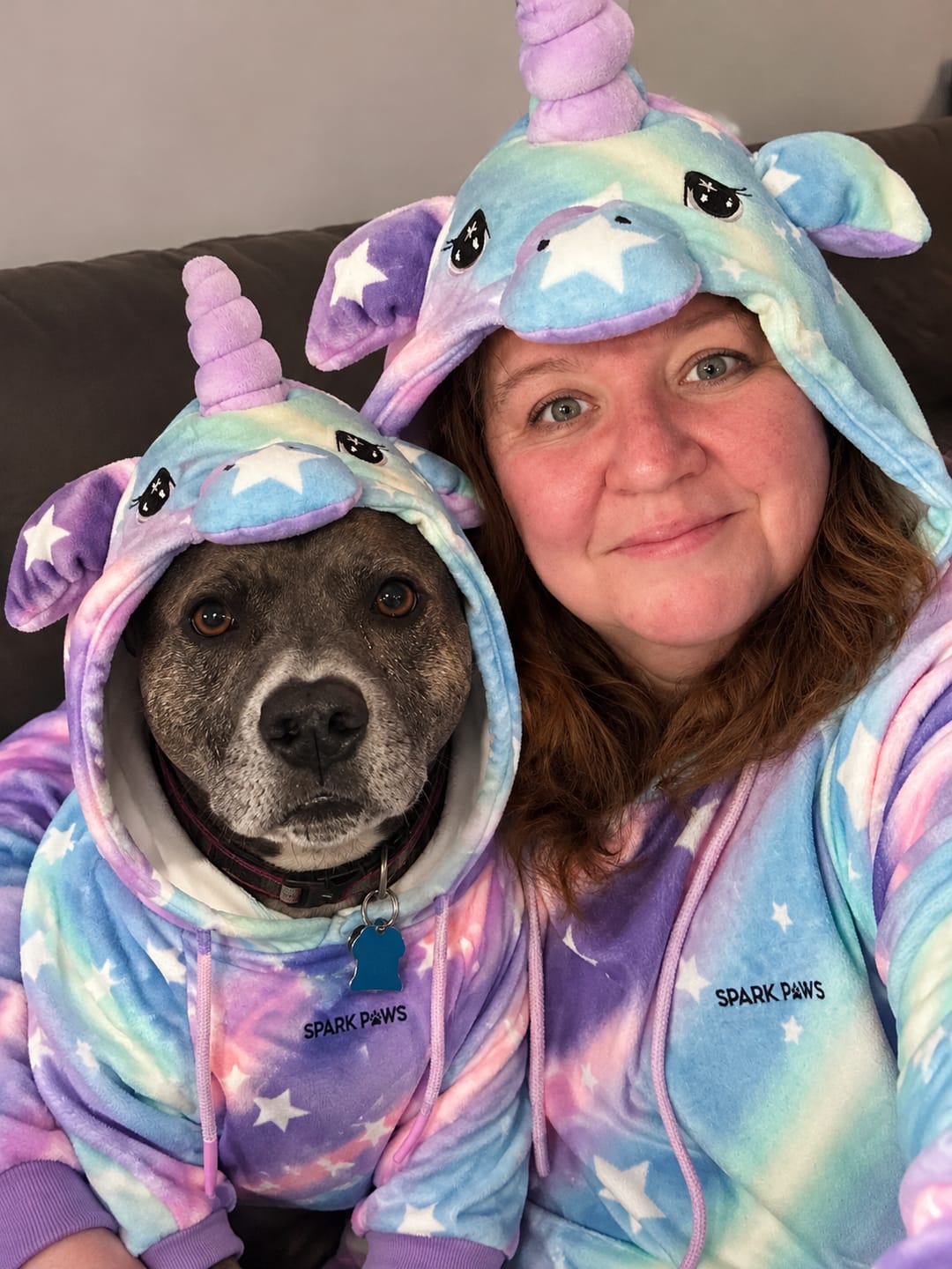 Customer photo review of Halloween Human Hoodie - Unicorn