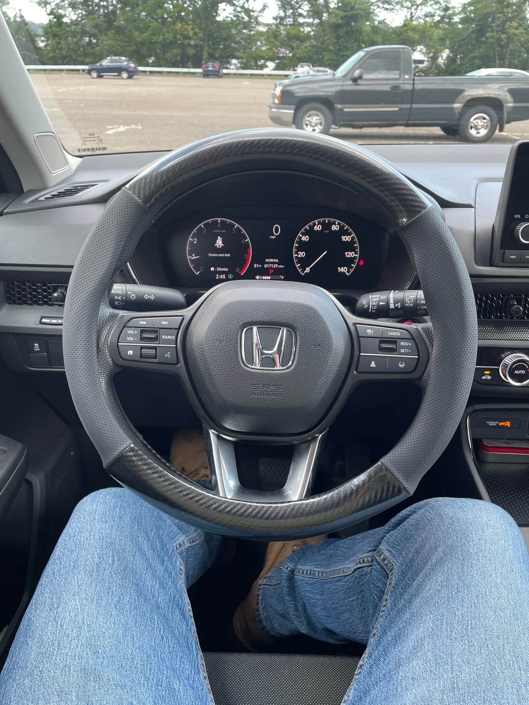 Customer photo review of Car Steering Wheel Cover, Custom For Your Cars, Leather Nonslip 3D Carbon Fiber Texture Sport Style Wheel Cover, Interior Modification for All Car Accessories HA18992