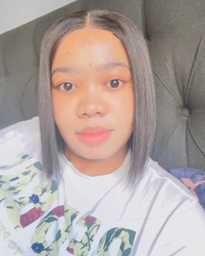 Customer photo review of Budget Vietnamese Super Double Drawn Bone Straight Hand Made 2x6 Closure 10" Natural Black Wig