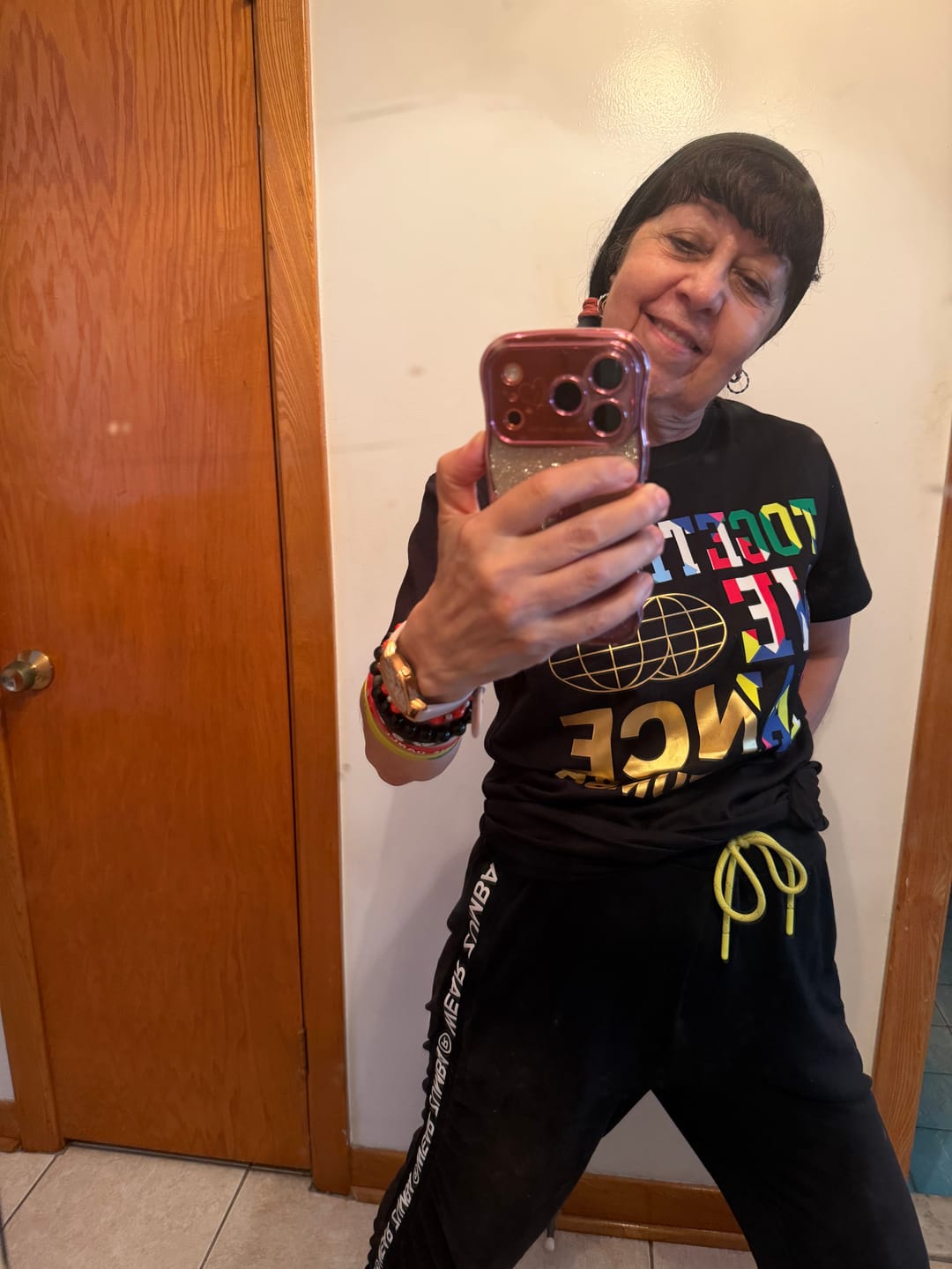 Customer photo review of Worldwide Unisex Crew Neck Tee - Black
