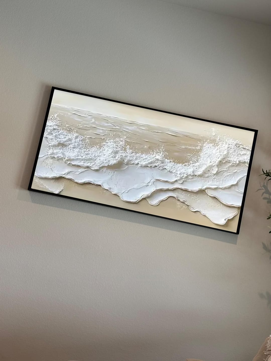 Customer photo review of Ocean And Sky Textured Painting Canvas #OS010
