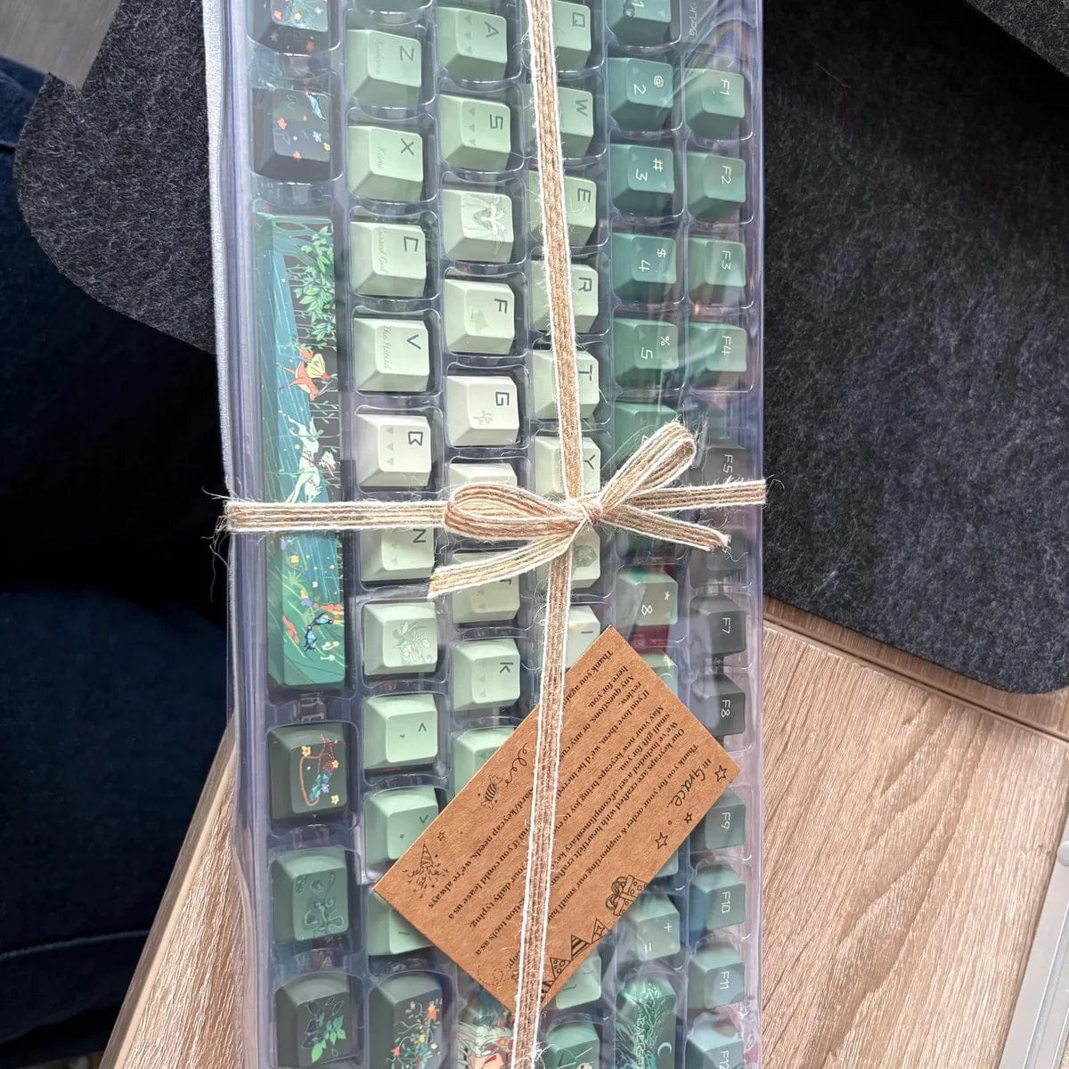 Customer photo review of Princess Mononoke Keycaps