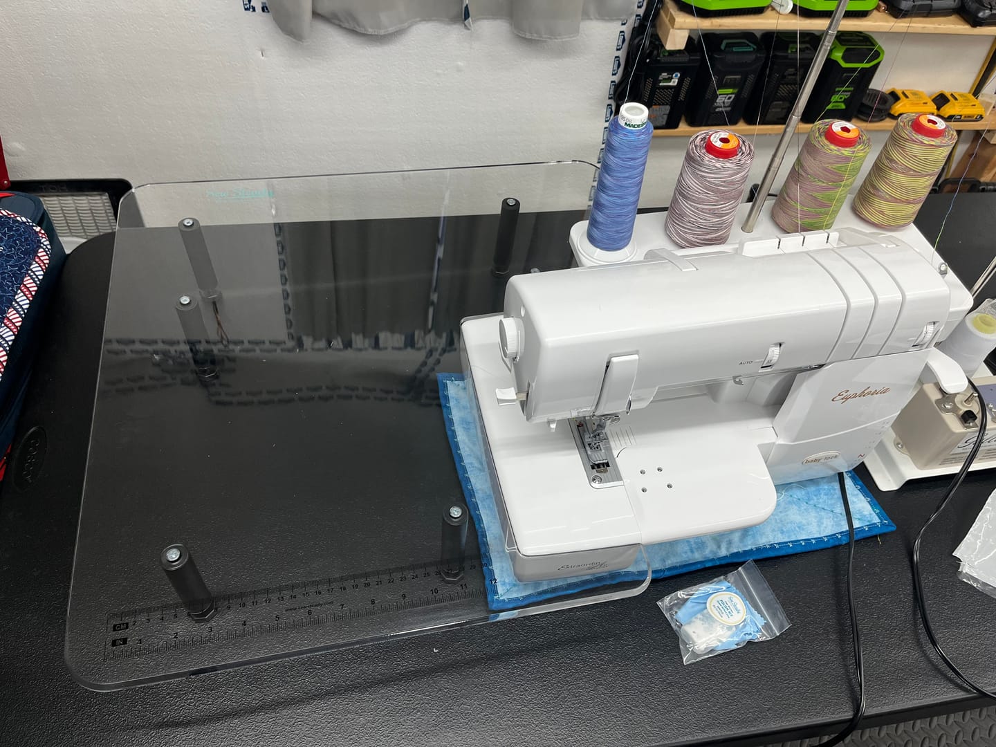 Customer photo review of Sew Steady Serger Extension Table