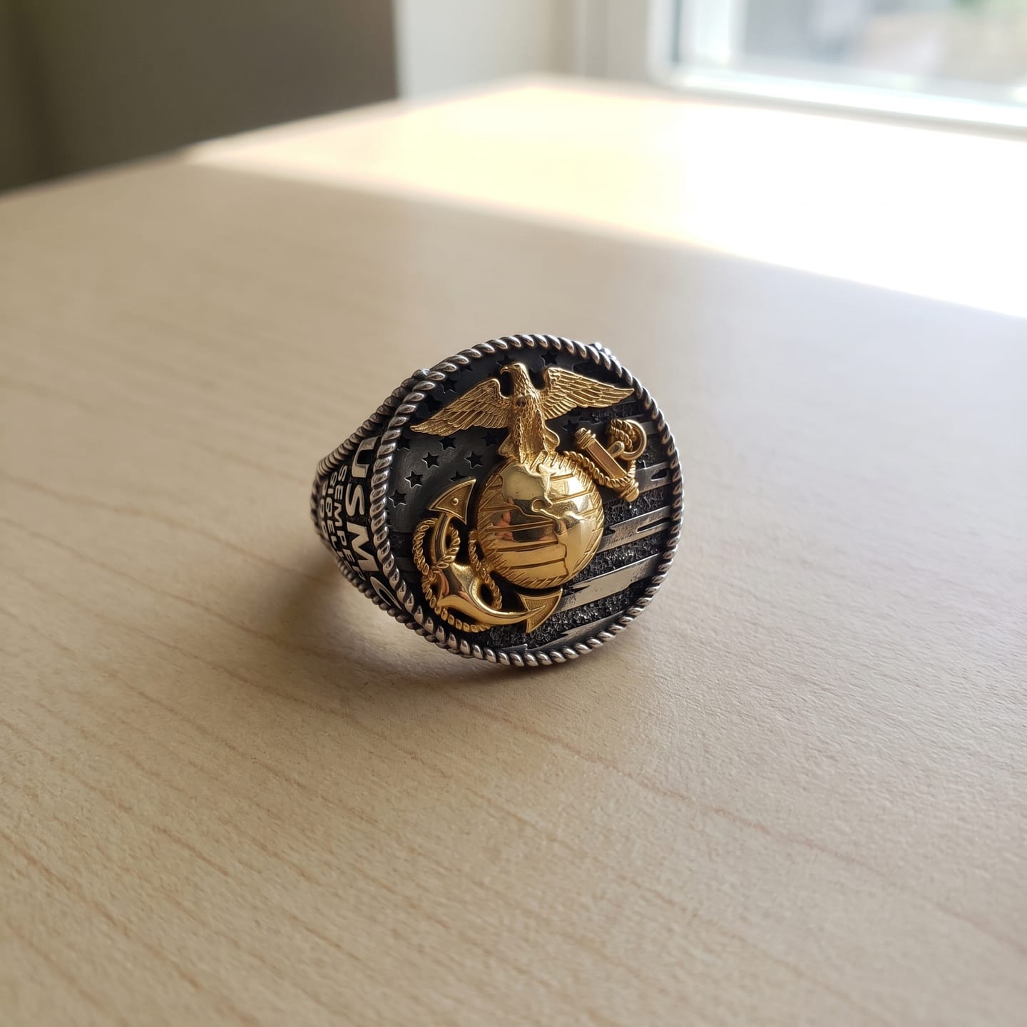 Customer photo review of USMC Signet Ring
