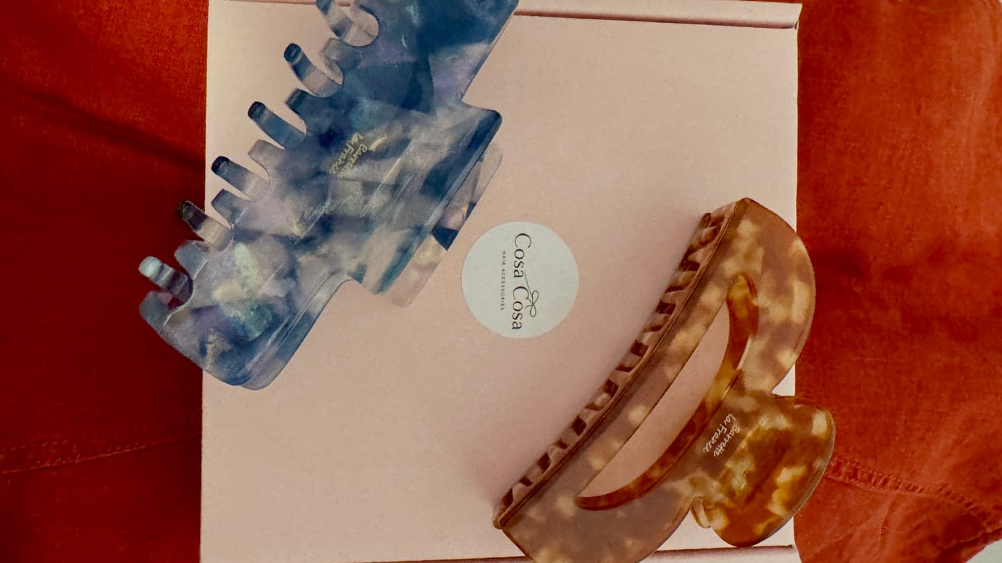Customer photo review of Marble Claw Clip