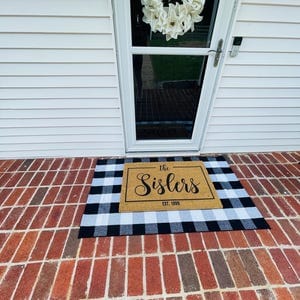 Customer photo review of Your Family Name Your Date Customized Welcome Doormat