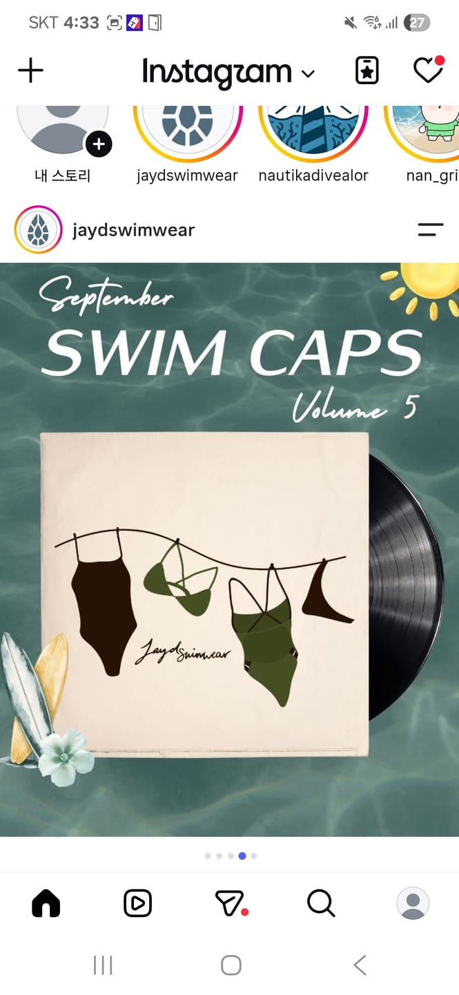 Customer photo review of JAYD Swim Cap - Salty Days in JAYD