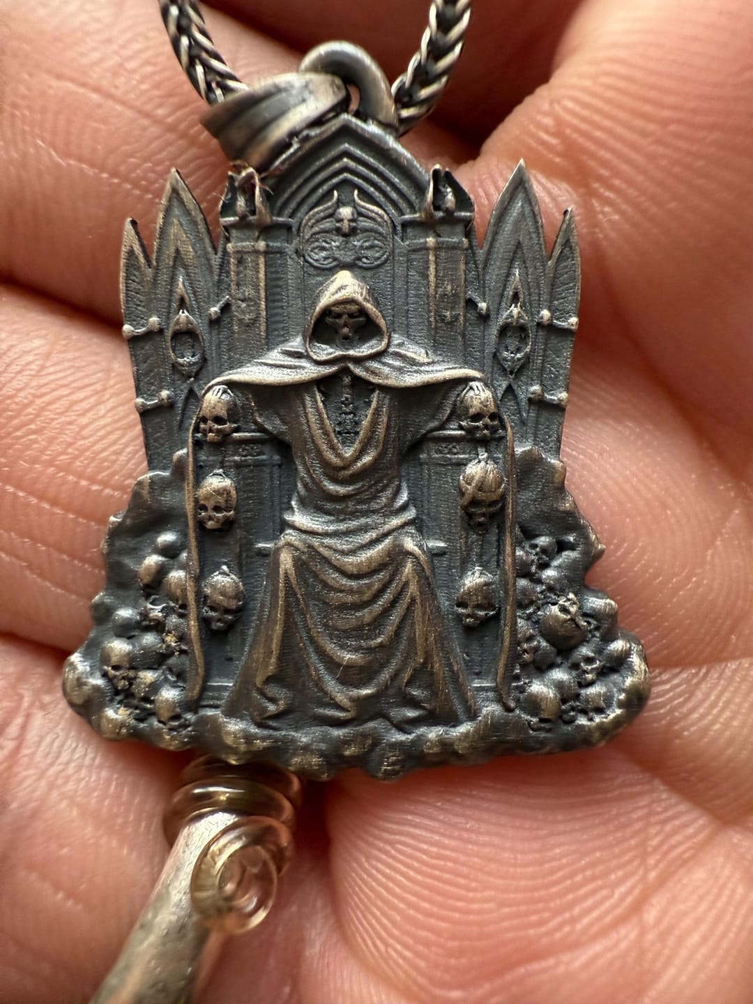 Customer photo review of Death on Throne Pendant