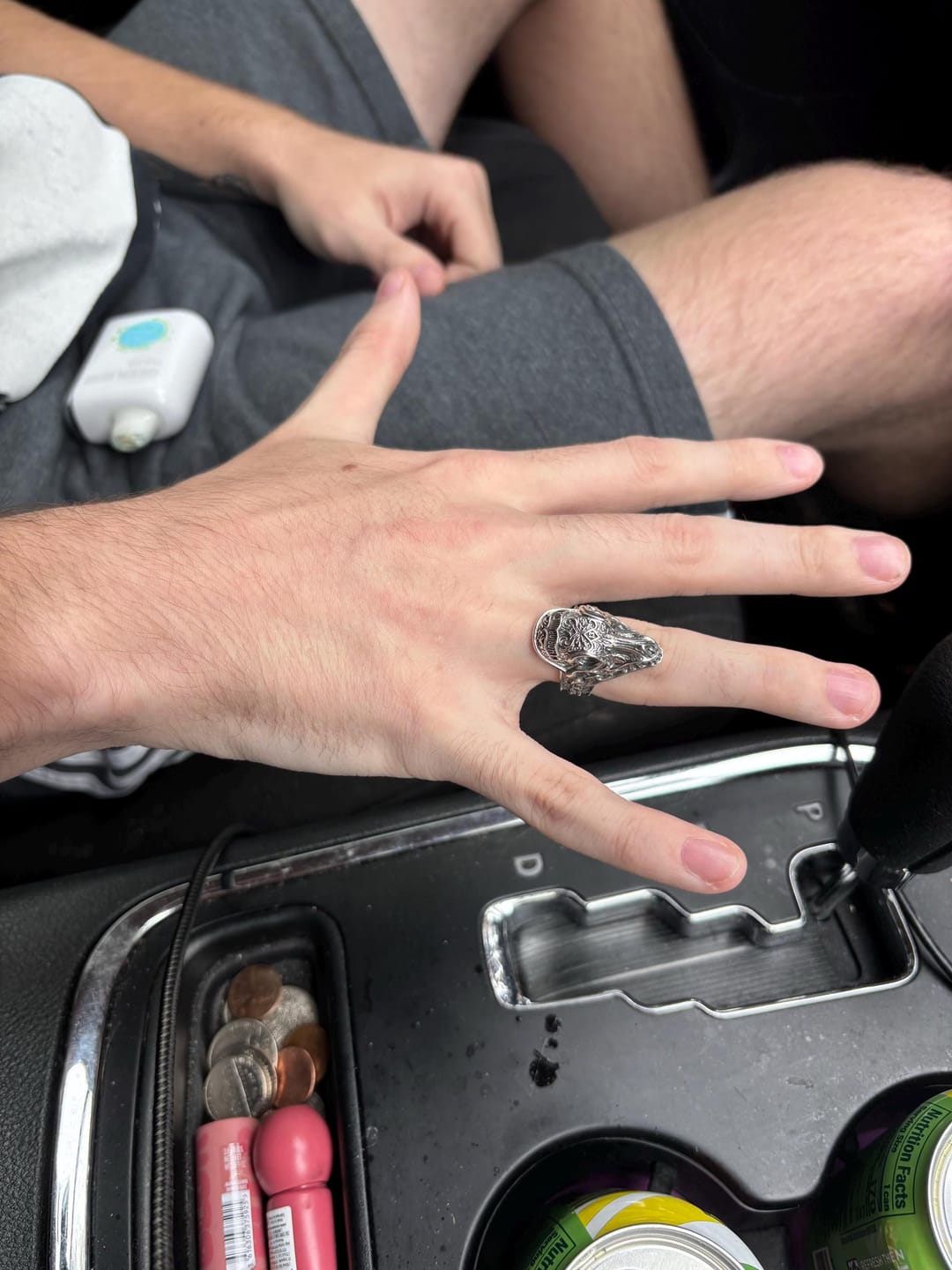 Customer photo review of Morior Invictus Skull Ring