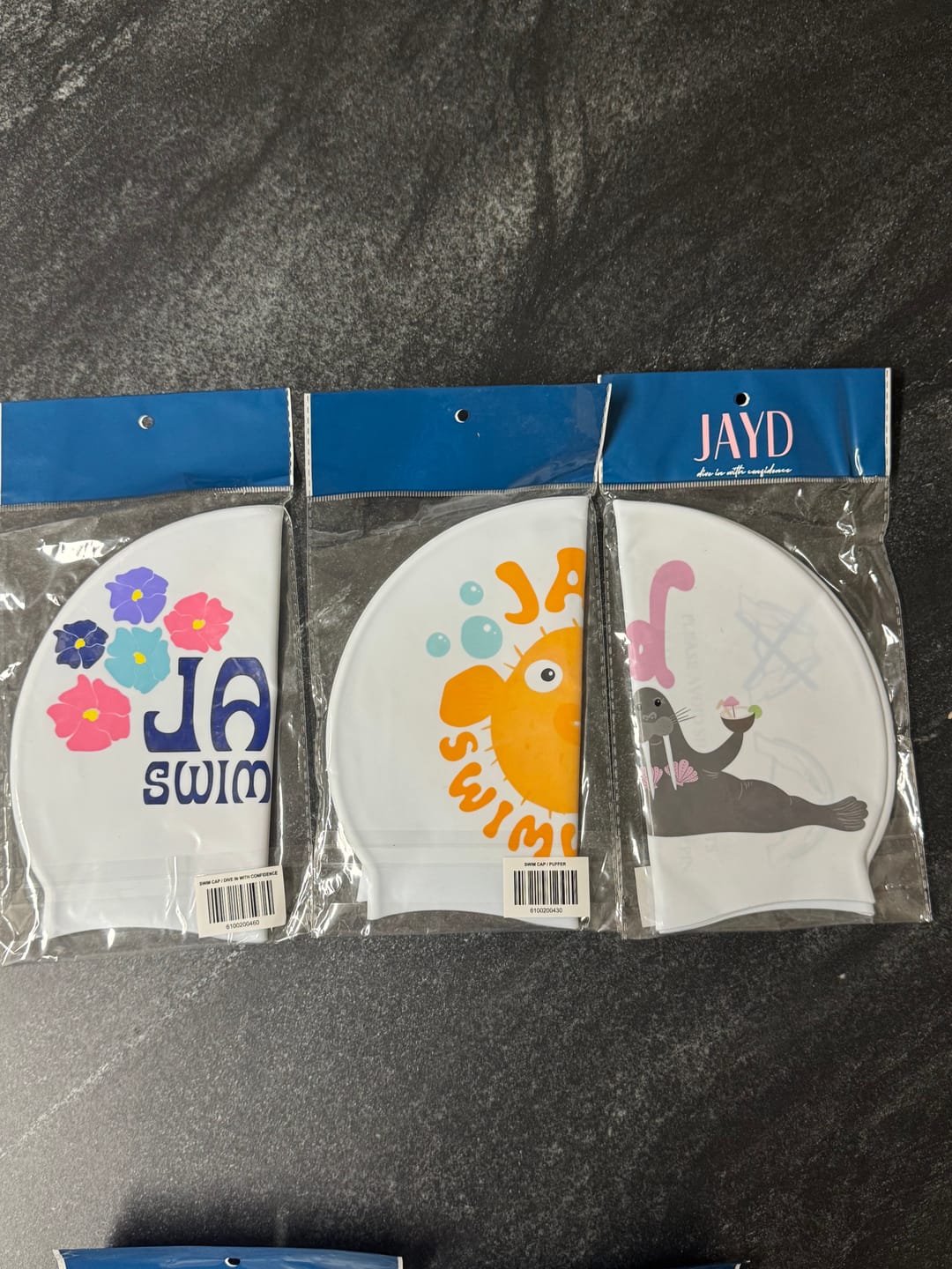 Customer photo review of JAYD Swim Cap - Shell Yeah