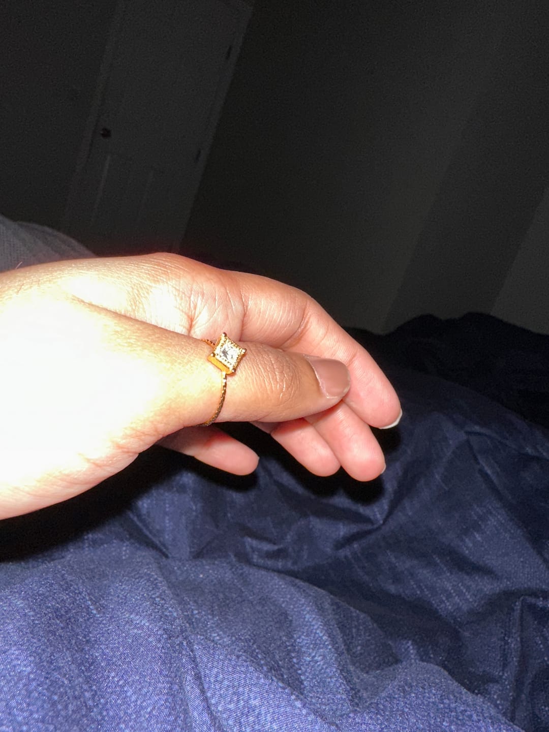 Customer photo review of Sofia Diamond Shaped Ring