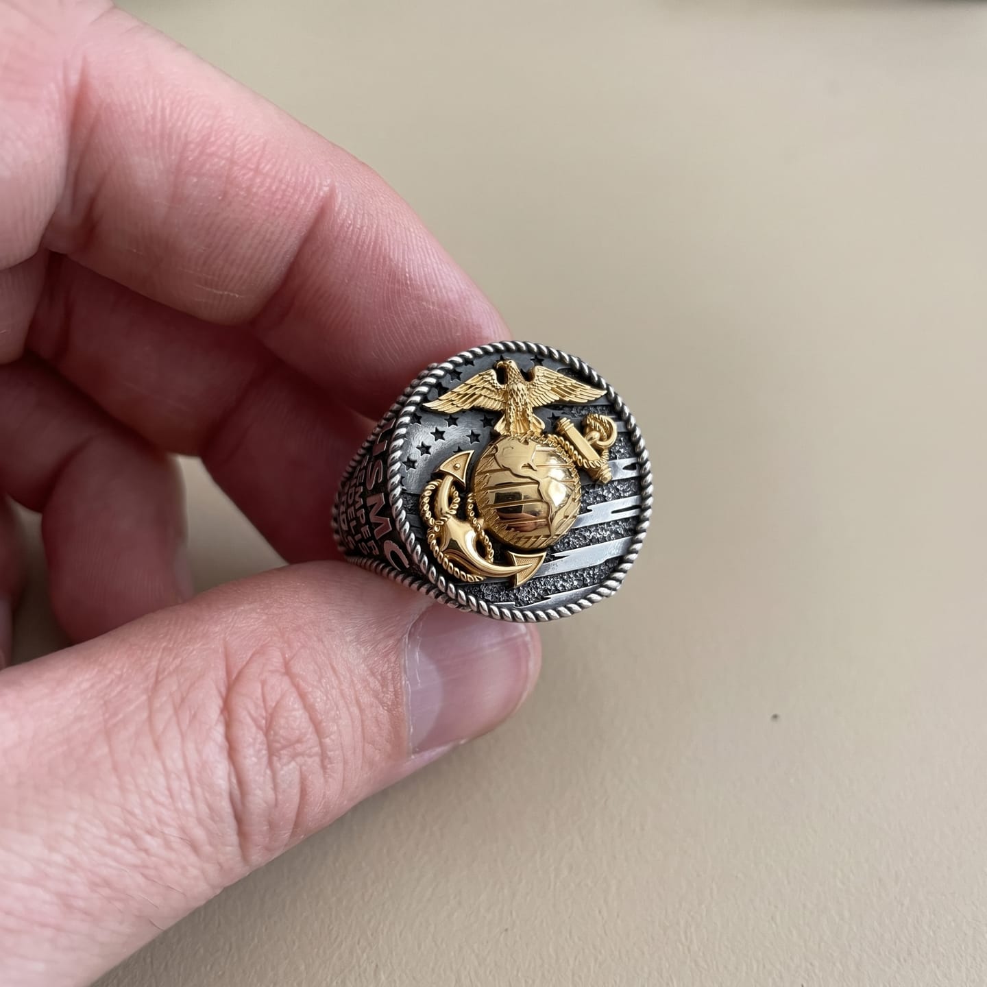 Customer photo review of USMC Signet Ring