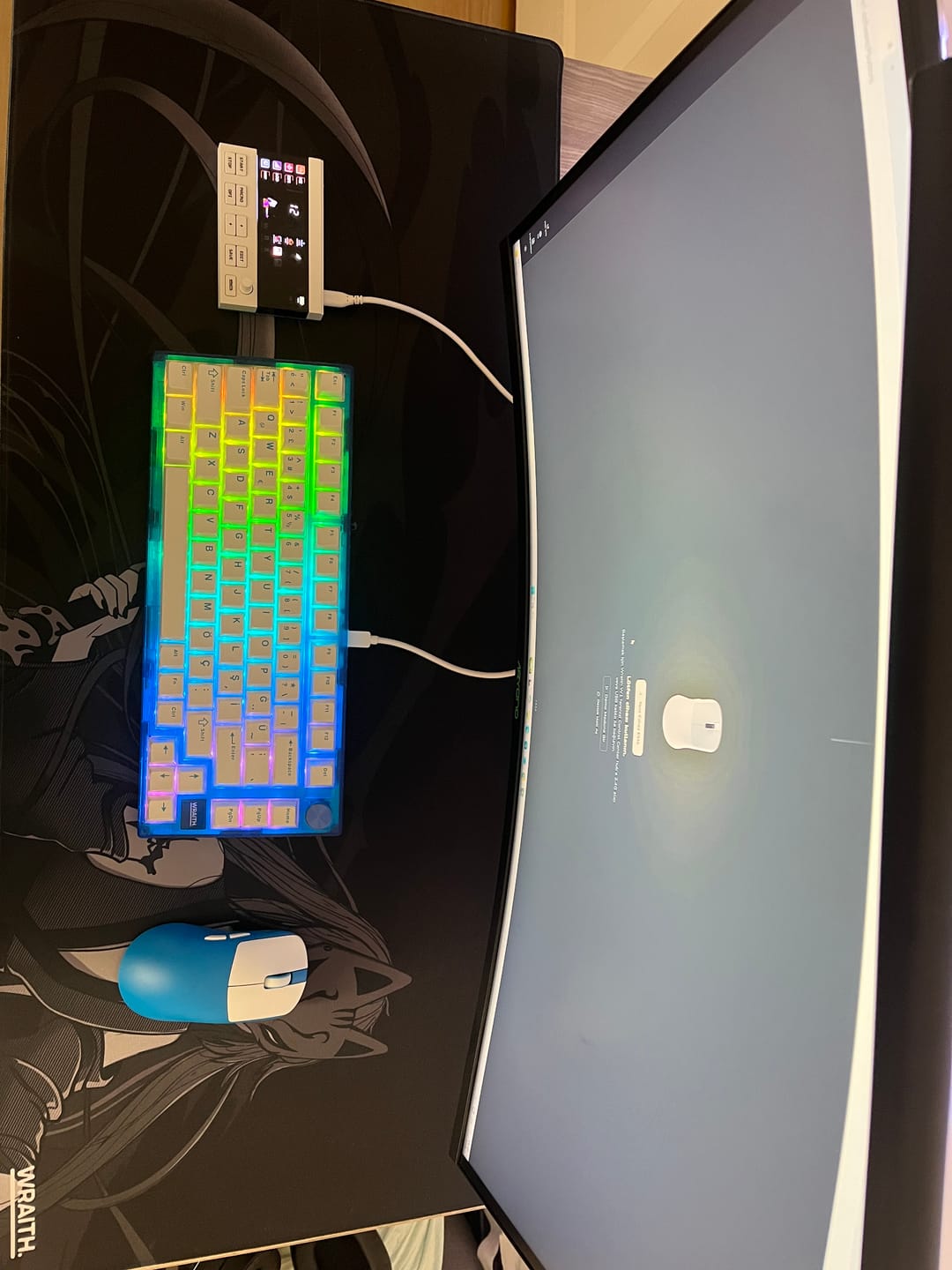 Customer photo review of Wraith Kitsune Edition Deskmat
