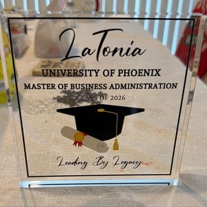 Customer photo review of Graduation Keepsake Block