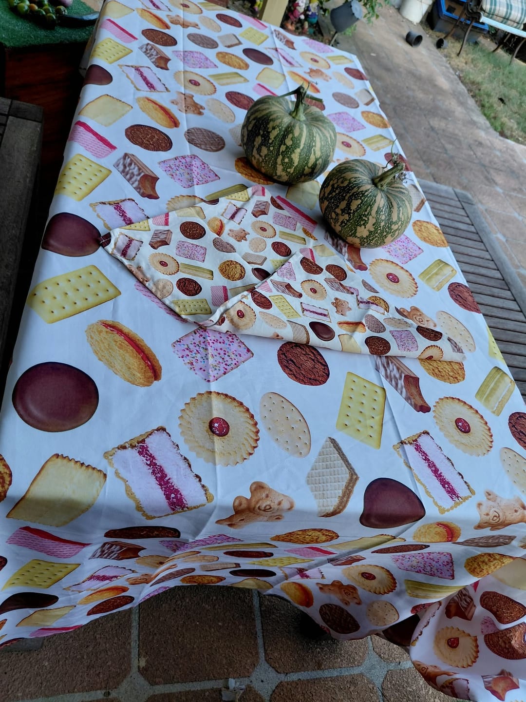 Customer photo review of NEW! Aussie Bikkie Tea Towel | 100% Cotton | 50 x 70cm | Metro Confetti