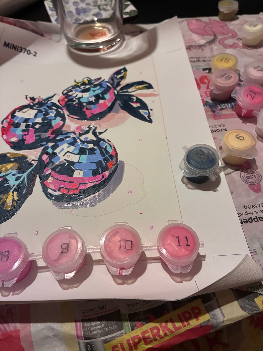 Customer photo review of 6 Mini Paintings - Disco Fruit Set