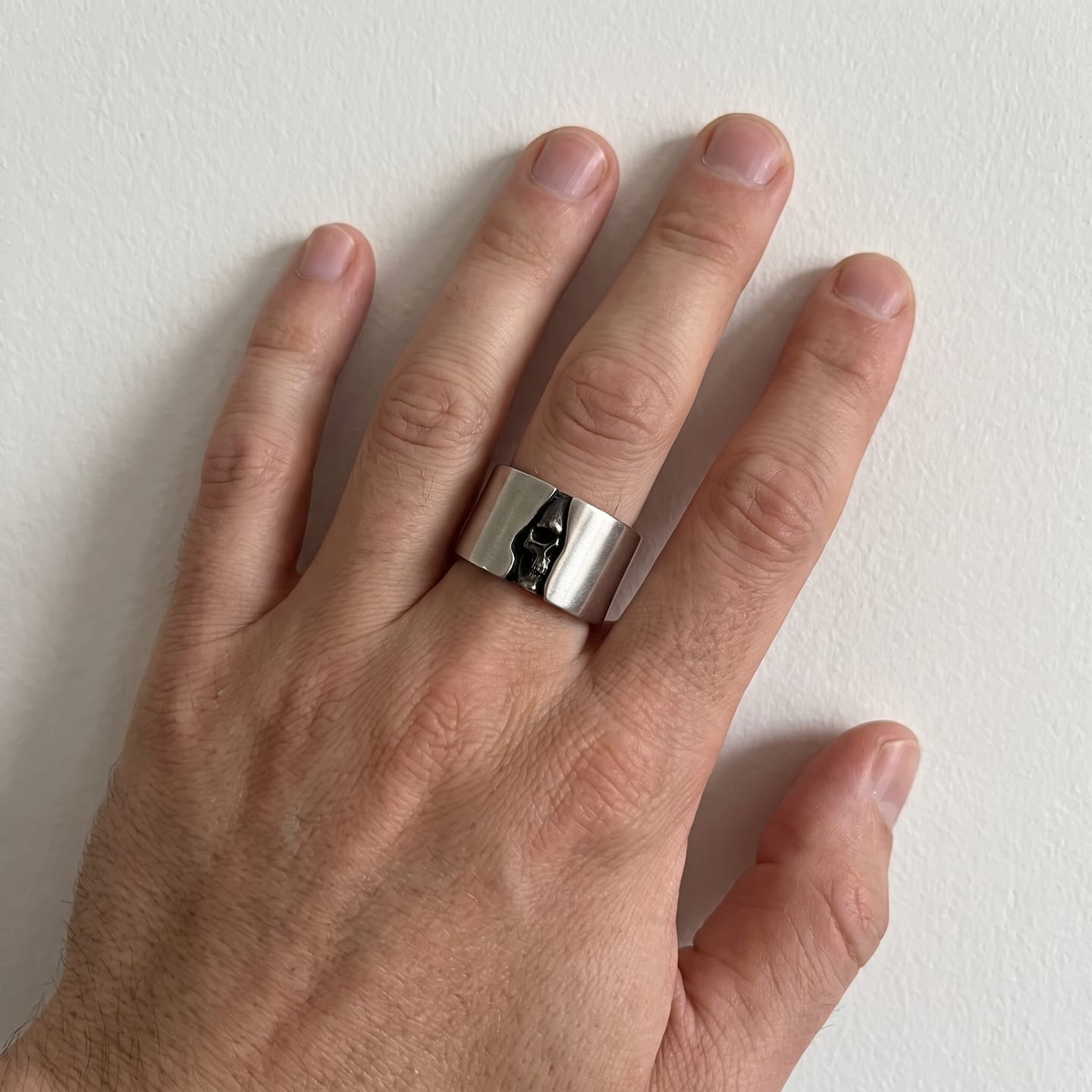 Customer photo review of Concealed Skull Ring