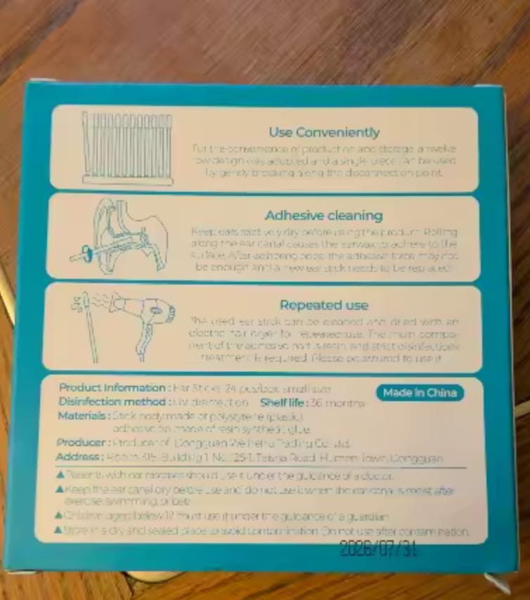 Customer photo review of Bastoncillo de Gel Adhesivo para Oídos
