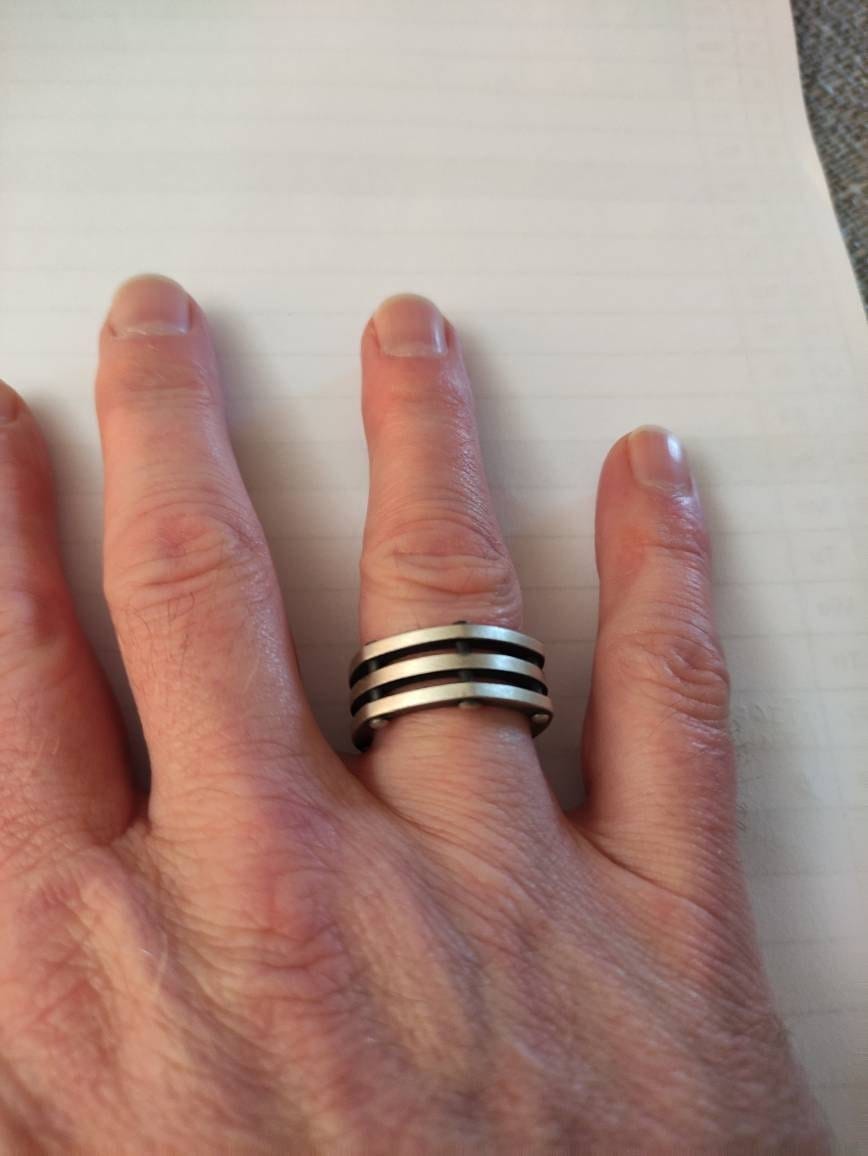 Customer photo review of Engineer Hexagon Rivet Ring