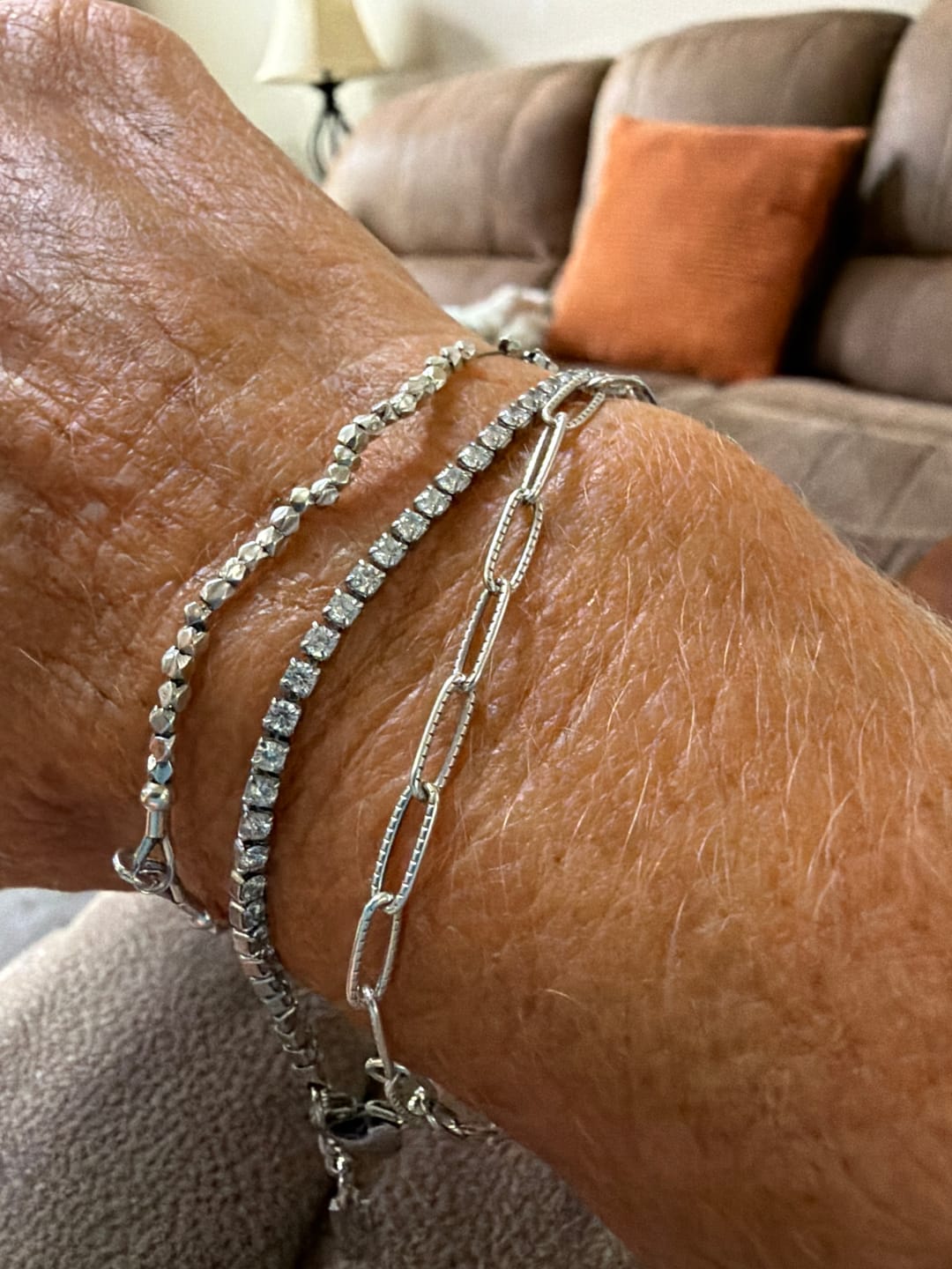 Customer photo review of Minimal Tennis Bracelet