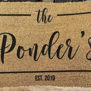 Customer photo review of Your Family Name Your Date Customized Welcome Doormat