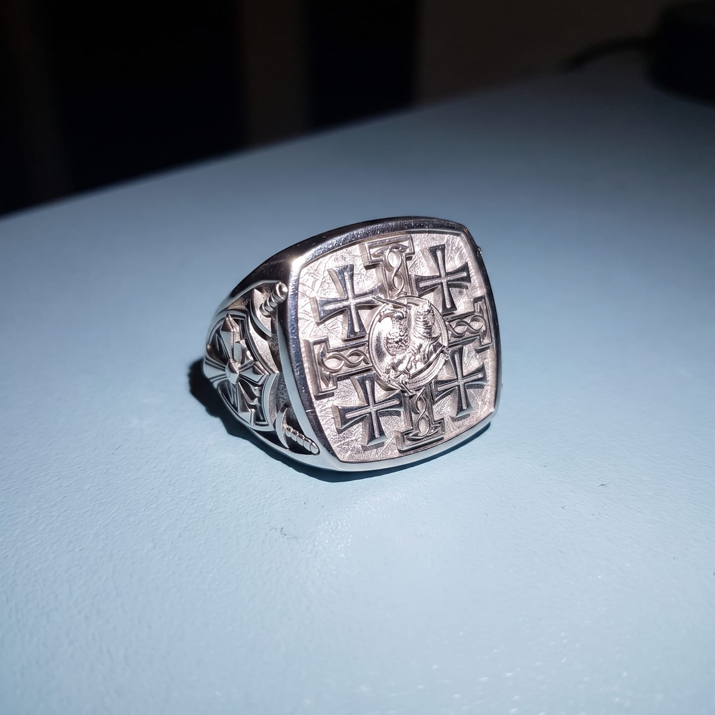 Customer photo review of Jerusalem Cross Ring