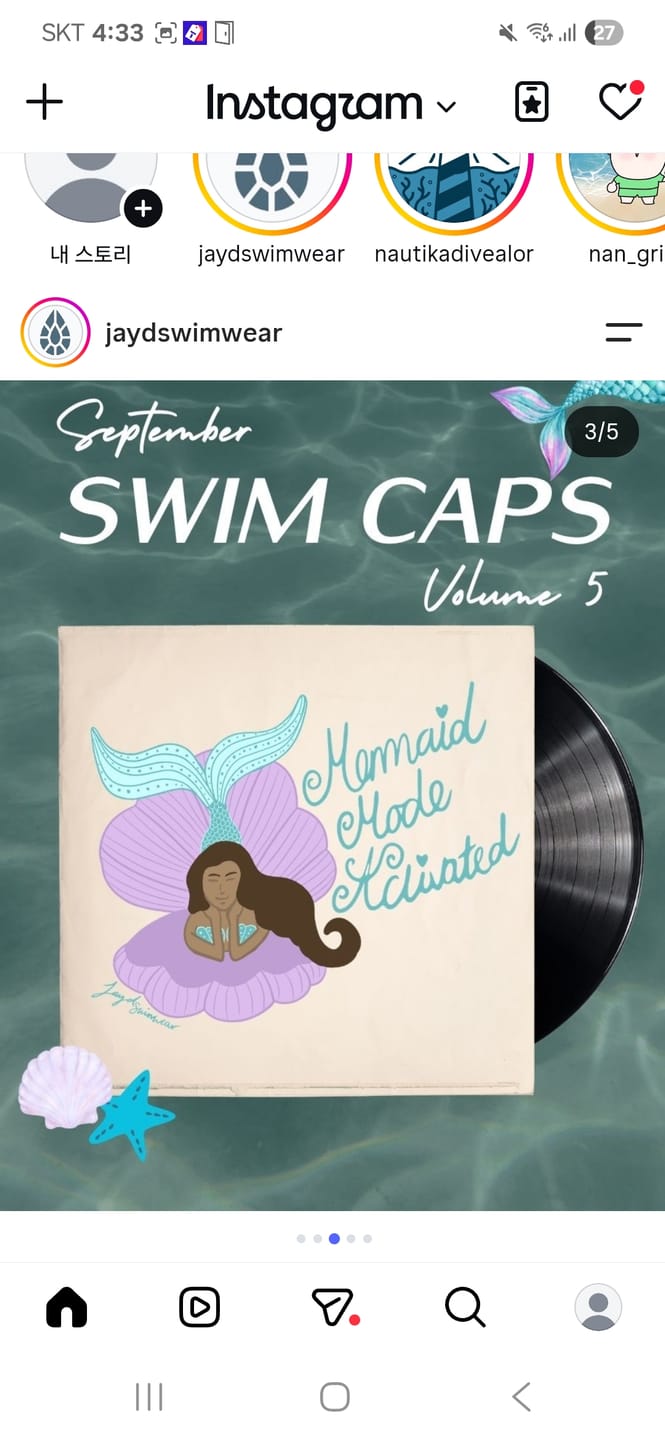 Customer photo review of JAYD Swim Cap - Mermaid Mode