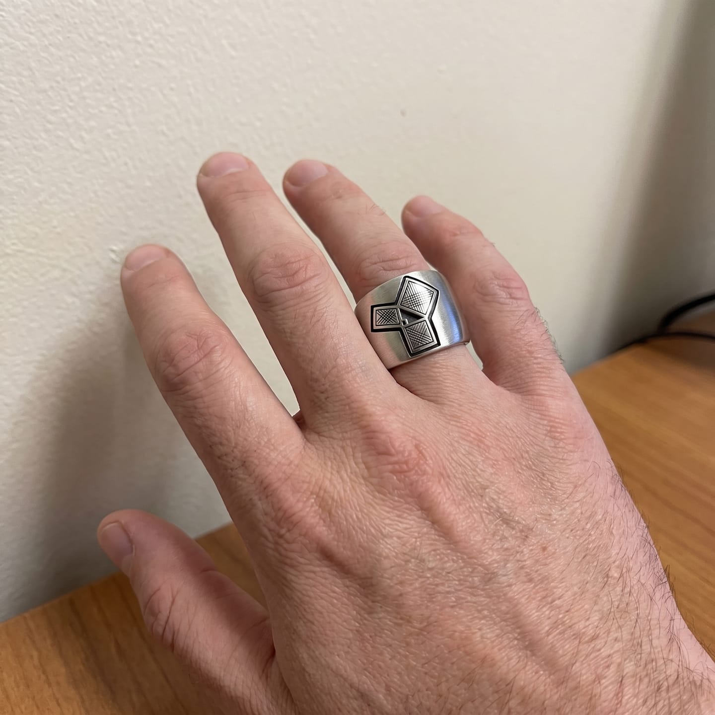 Customer photo review of Masonic Euclid Ring
