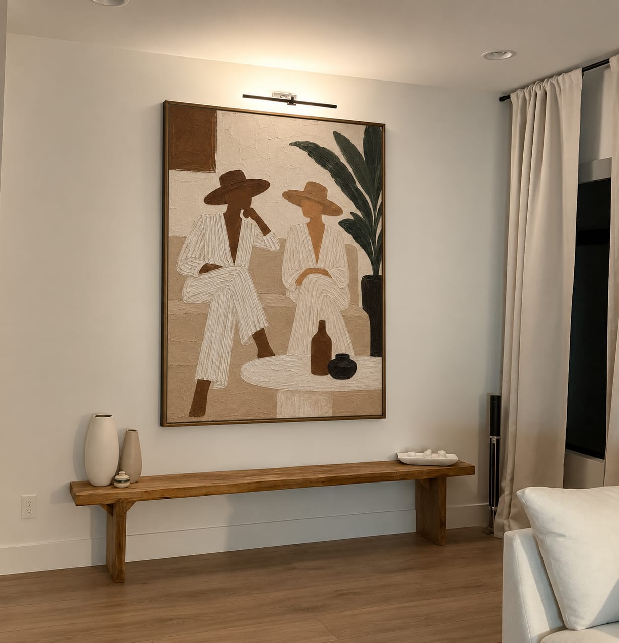 Customer photo review of Palm Conversation Wall Art