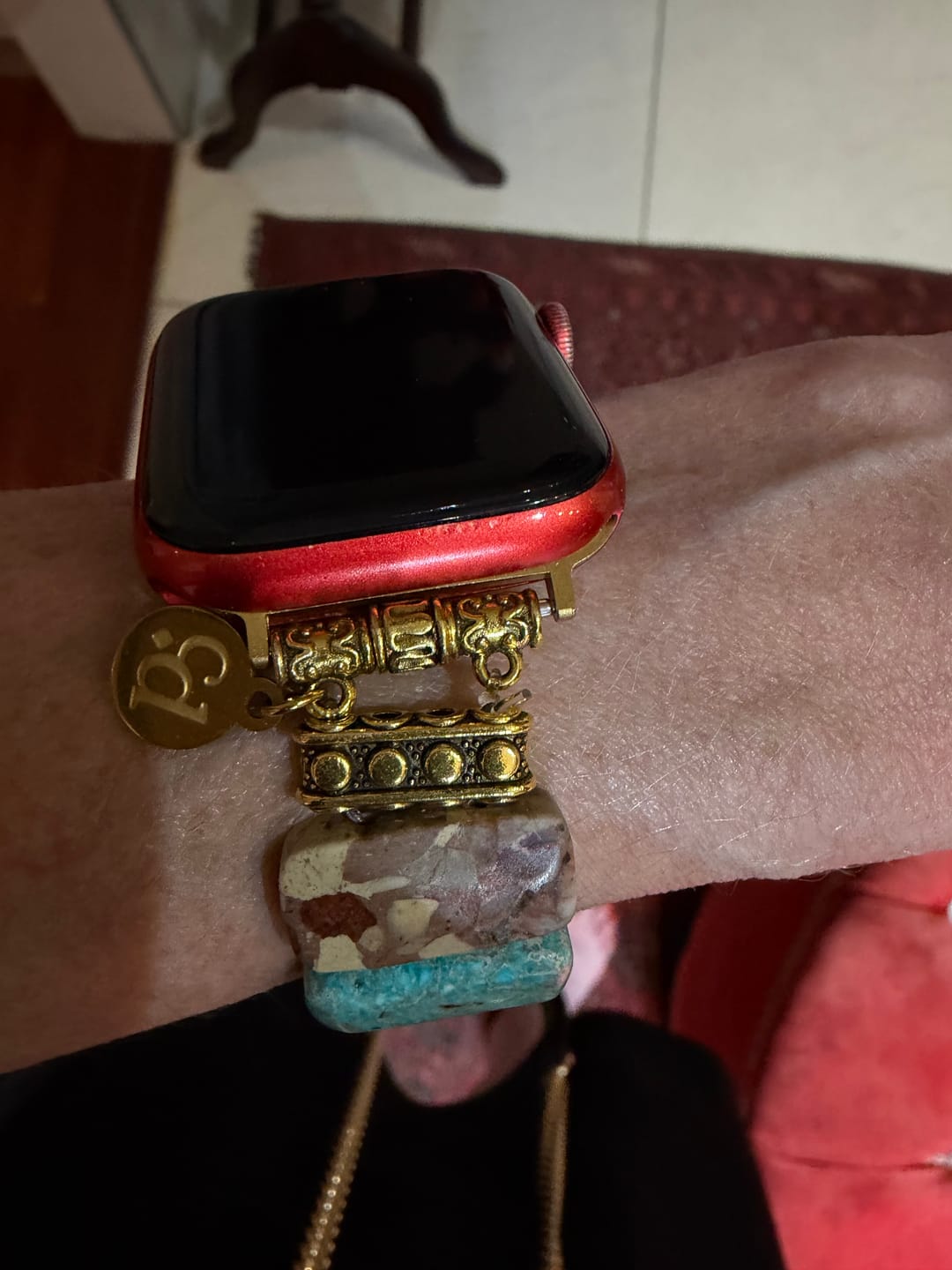 Customer photo review of Chic Chakra Stretch Apple Watch Strap