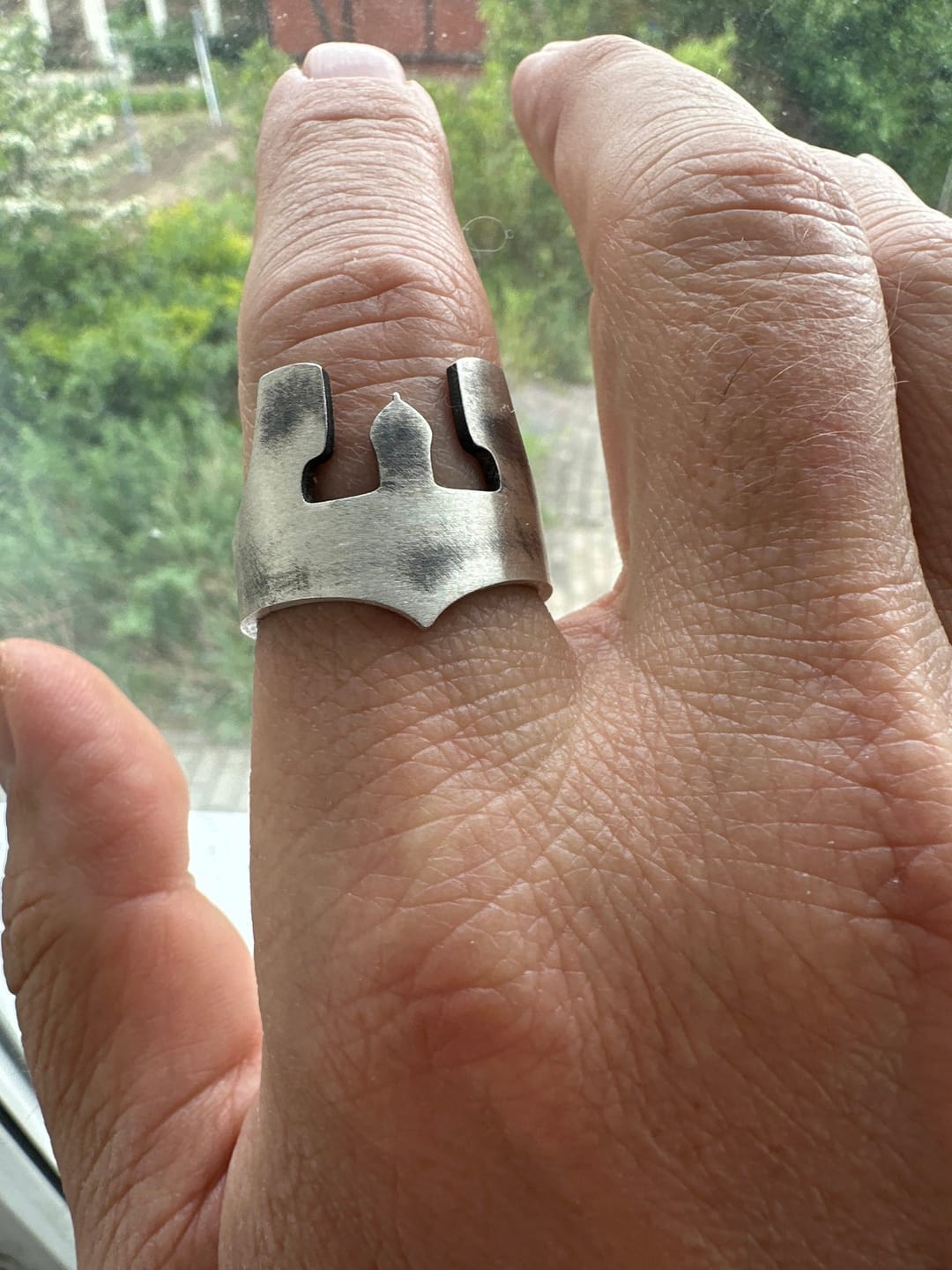 Customer photo review of Spartan Soldier Helmet Ring