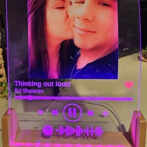 Customer photo review of Spotify Song Plaque