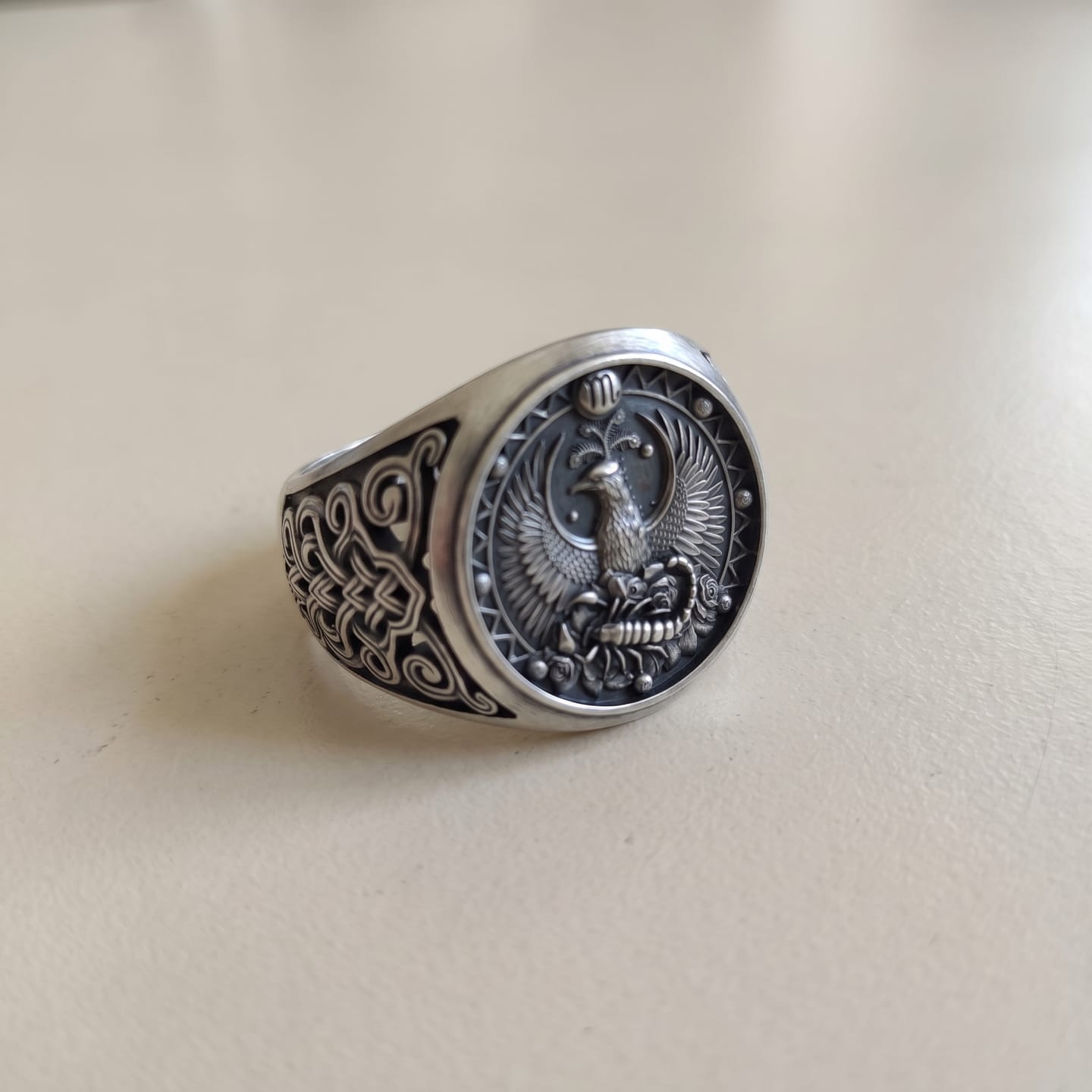 Customer photo review of Scorpio Phoenix Ring