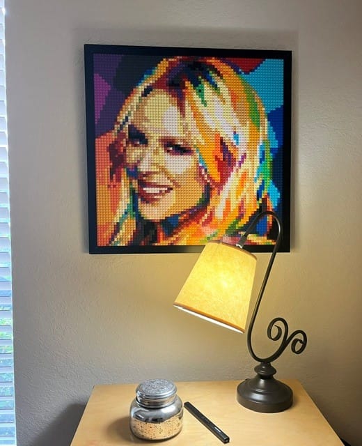 Customer photo review of Kylie Minogue Portrait Geometric Pop Art - Brick Art Mosaic Kit