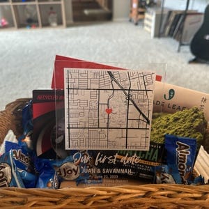 Customer photo review of Where We Met Map Plaque