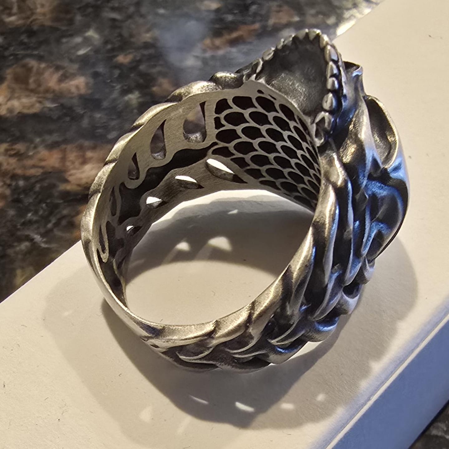 Customer photo review of Skull Skeleton Ring