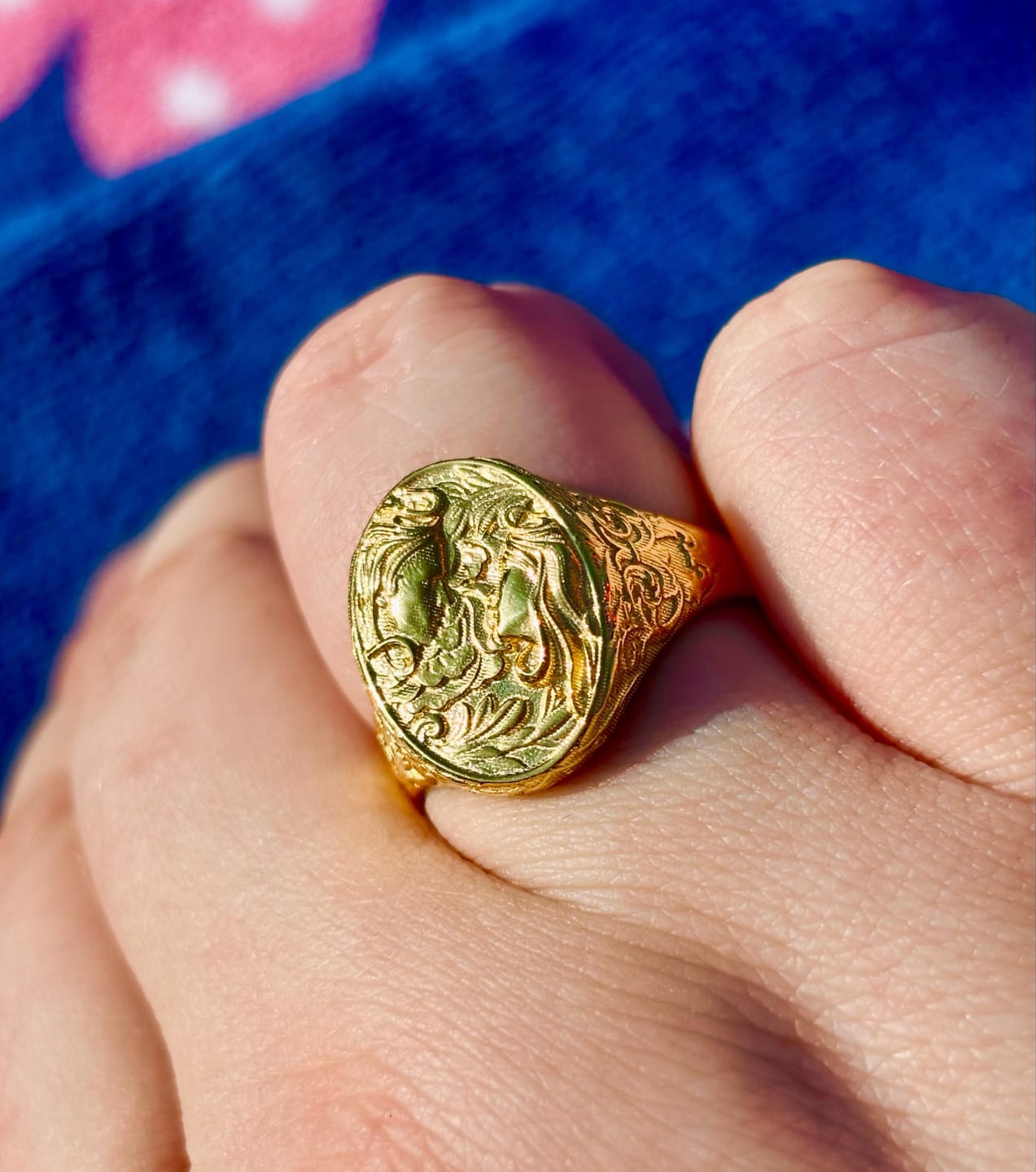 Customer photo review of Facing Lovers Ring