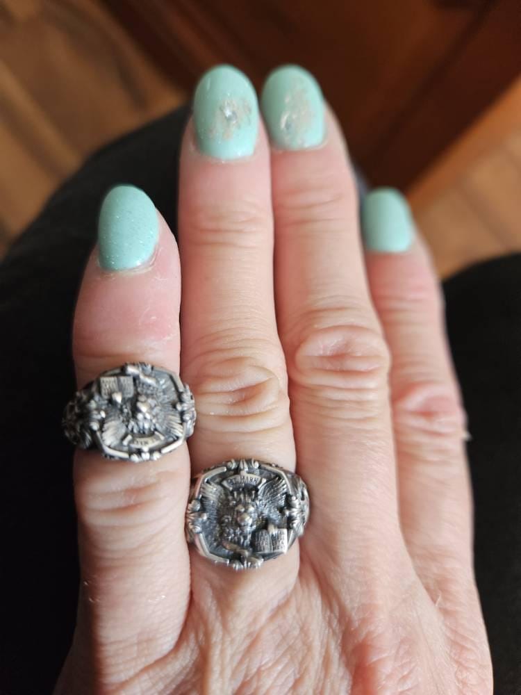 Customer photo review of Winged St. Mark Lion Ring