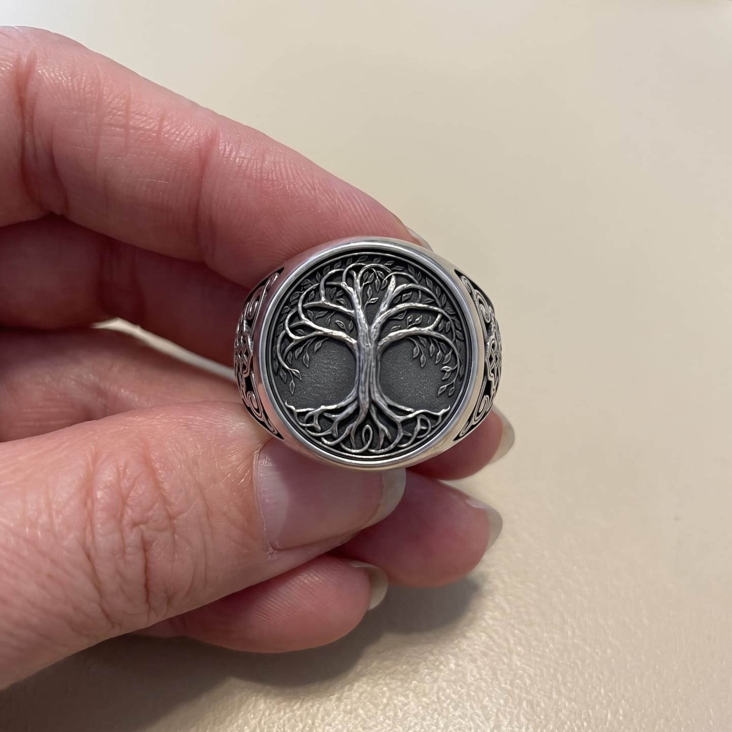 Customer photo review of Norse Yggdrasil Ring