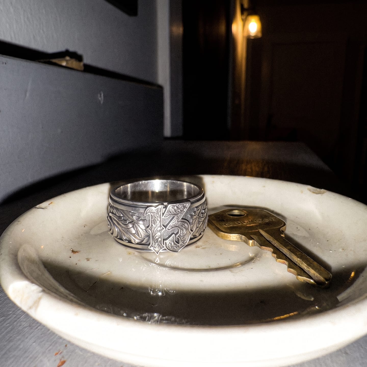 Customer photo review of Lucky 13 Scroll Ring