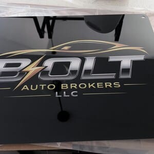 Customer photo review of Acrylic Business Logo Sign