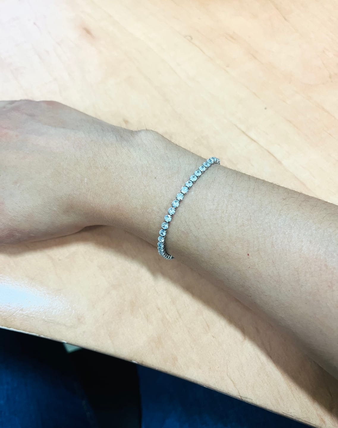 Customer photo review of Pulsera Junya Plata + Zirconia
