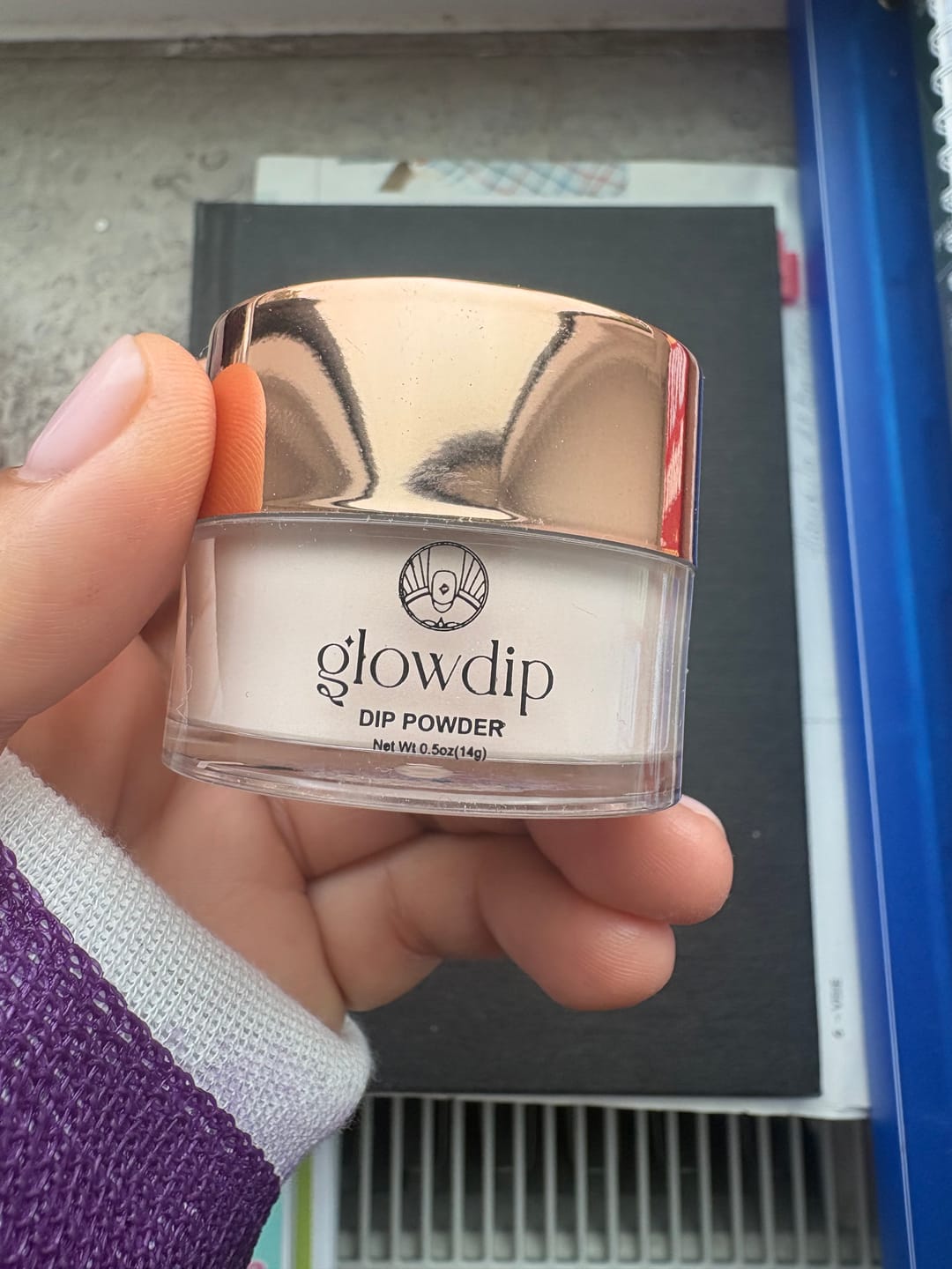 Customer photo review of Baby Pink Dipping Powder