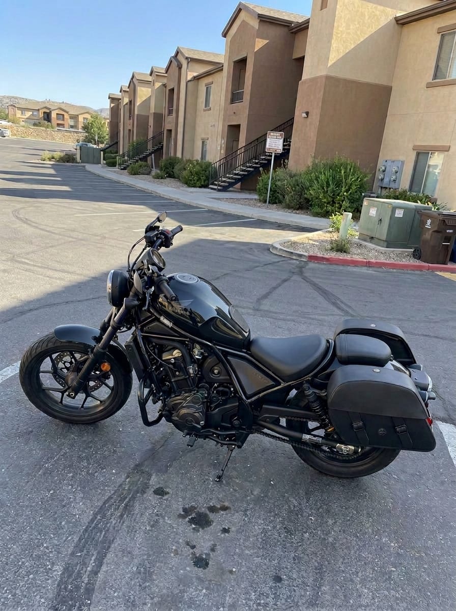 Customer photo review of 28L - Baelor Medium Quick Mount Honda Rebel 1100 Motorcycle Saddlebags