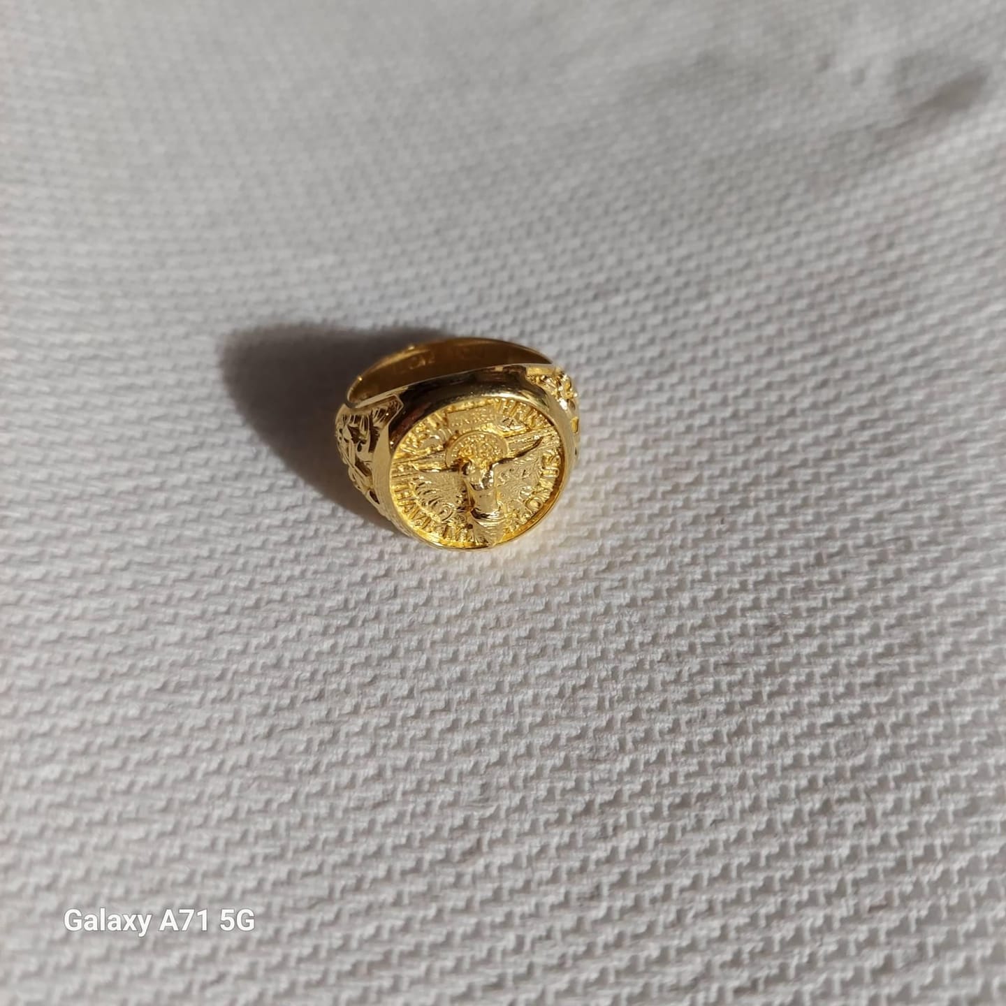 Customer photo review of Crucifix Signet Ring