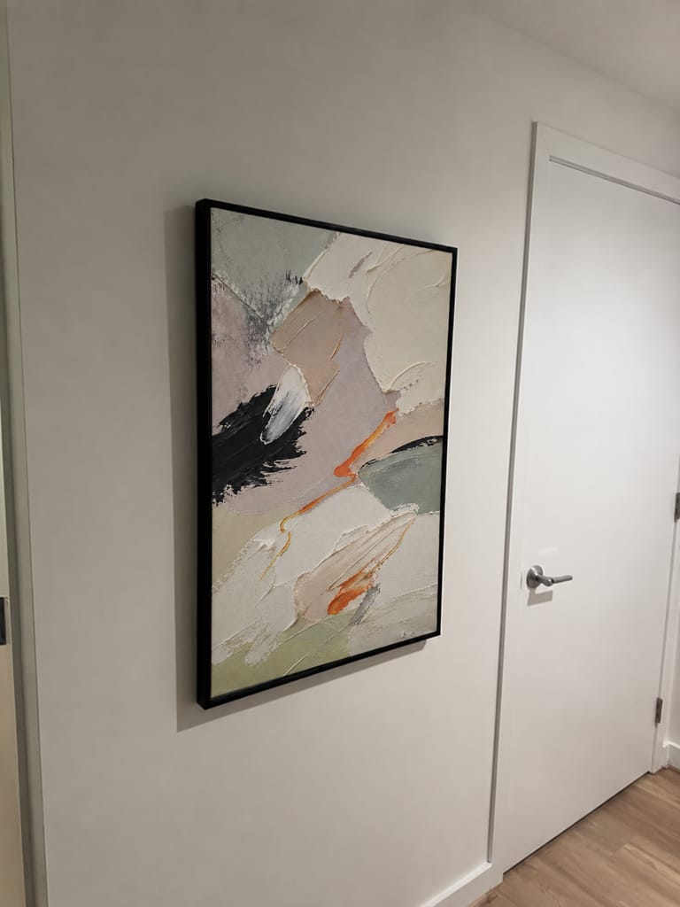 Reseña fotográfica de cliente sobre arte expresionista abstracto ZYTE