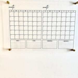 Customer photo review of Custom Two-Month Calendar